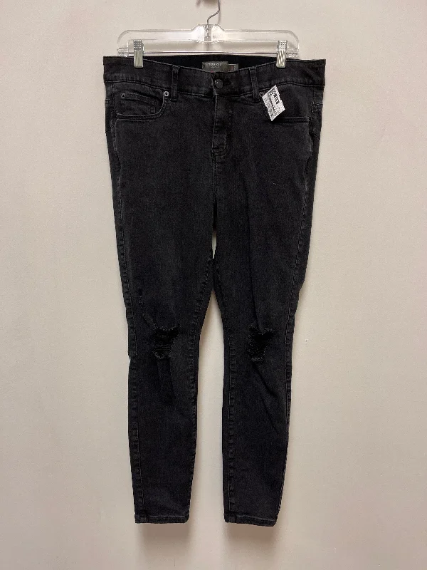 Jeans Skinny By Torrid In Black Denim, Size: 16