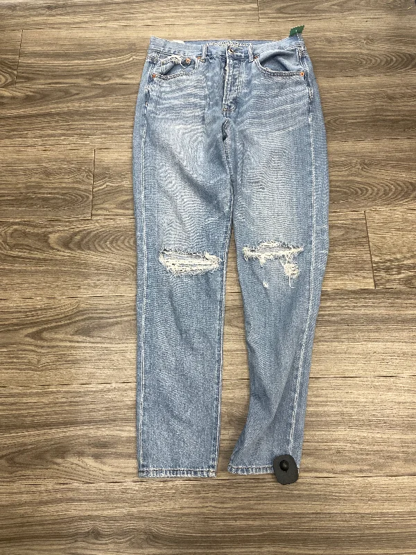 Jeans Straight By American Eagle In Blue, Size: 8