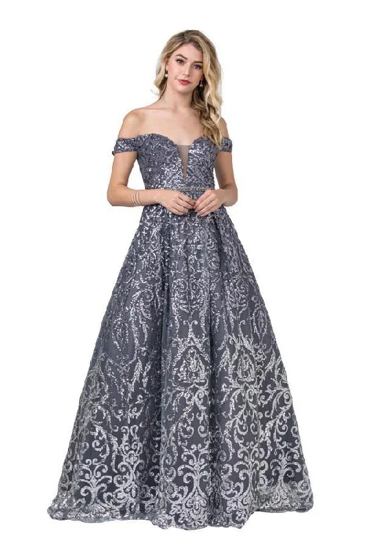 A-Line Long Prom Dress Evening Gown